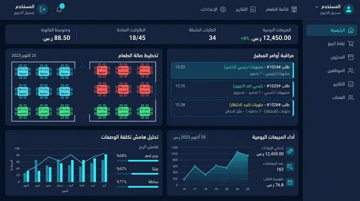 إدارة العمليات اليومية ونقاط البيع والمالية